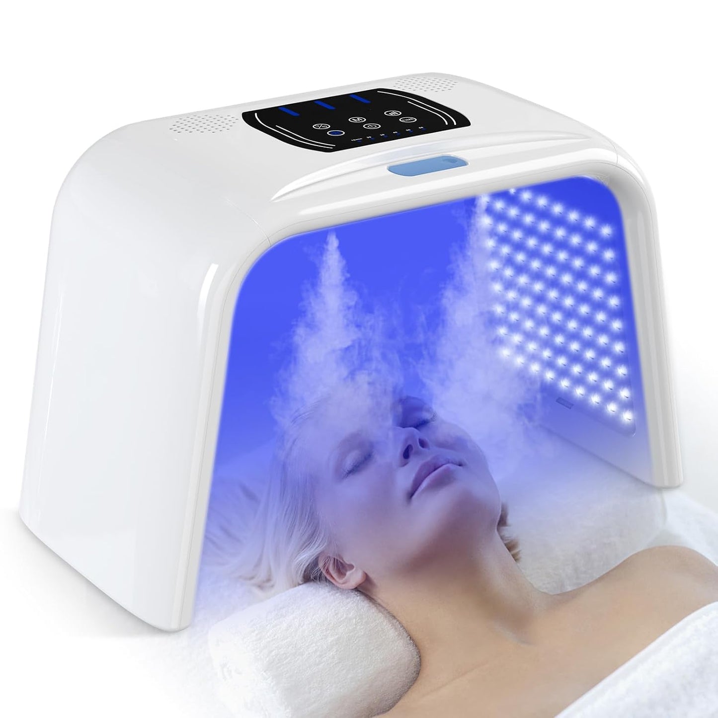 LED Light Therapy for Face with Spray LED Face Light Body Therapy,Cycle Therapy Light & Time Preset & Adjustable LED Brightness Red Light Therapy Face Beauty Home SPA