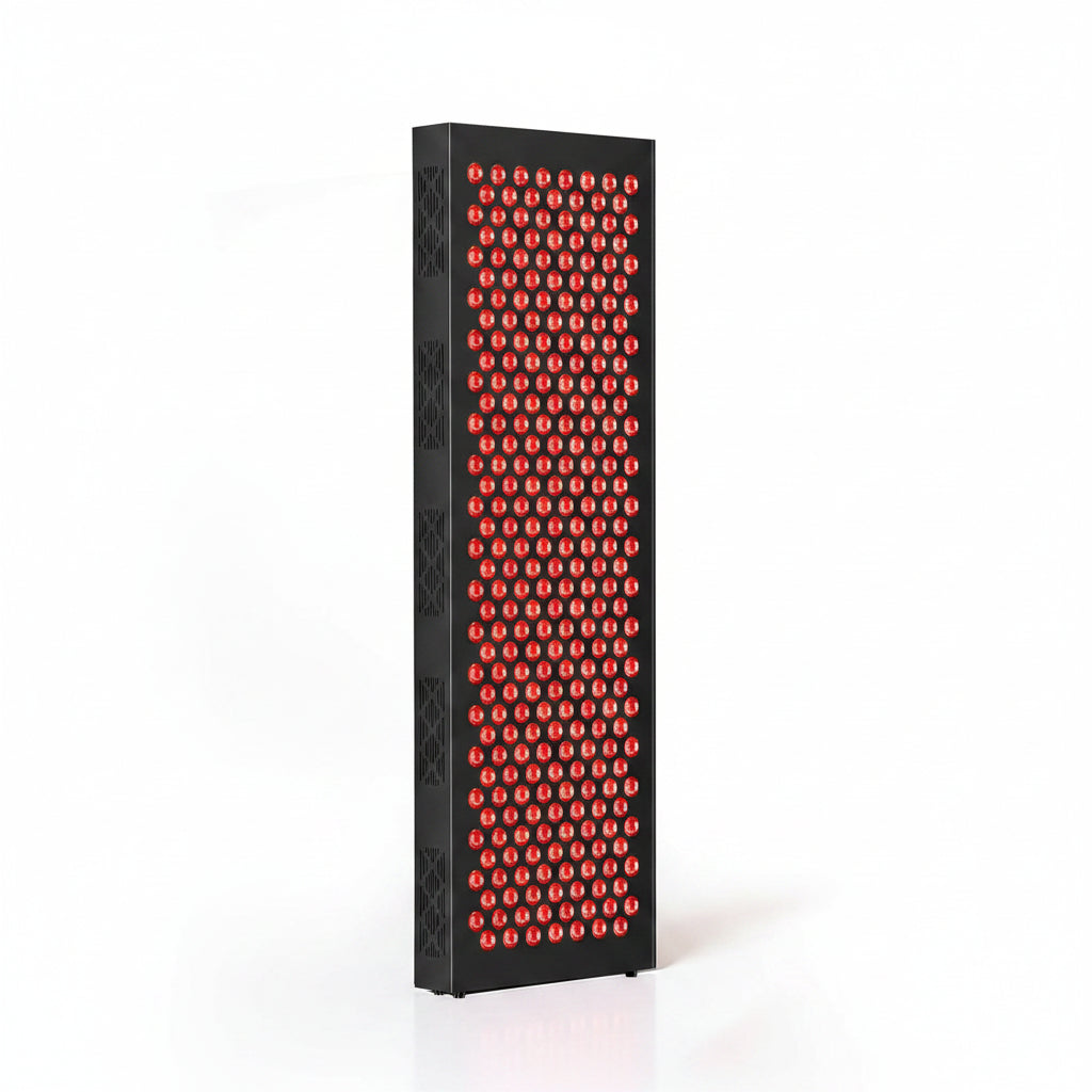Red Light Therapy Box, 5In1 LED with 630-660-810-830-850, Metal Case, 3 Modes Red Light Panel with Soft Belt, 6 Timing Set - 9 Pulse Modes - 4-Level - Red Light Therapy Panel for Body