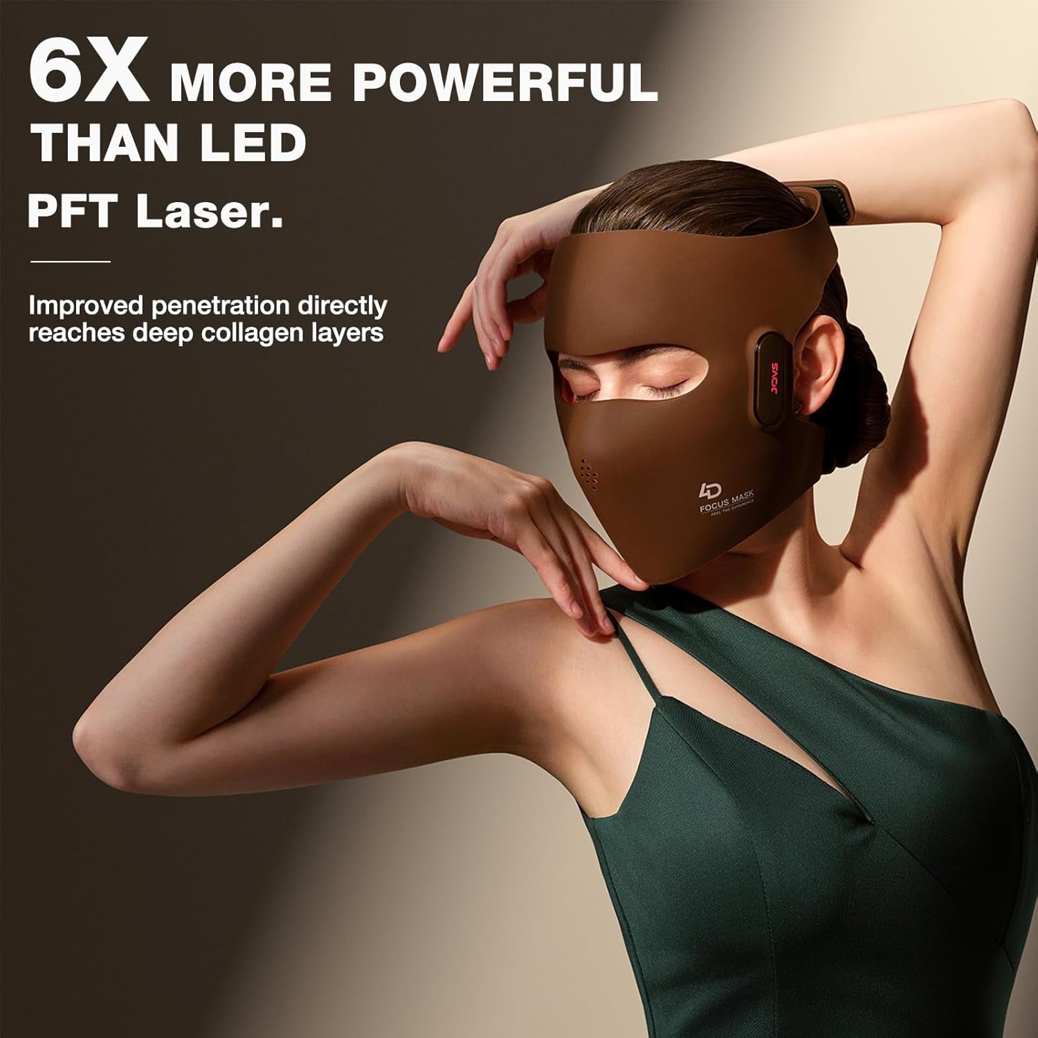 4D Laser Light Therapy Mask - Red Light Therapy for Face, Led Face Mask Light Therapy, 6X Powerful More than LED, FPT Technology, 4 Wavelengths, Anti-Aging, Gift for Women Mom Wife